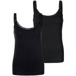 Schwarze LASCANA Damenunterhemden aus Spitze Größe XS 2-teilig 