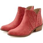Rote LASCANA Vegane Cowboy-Boots & Cowboystiefeletten Größe 37 