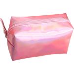 Pinke Schminktaschen & Make-Up Taschen durchsichtig aus PVC für Damen 