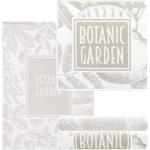 Lashuma Handtuch Set »Botanischer Garten« (4-tlg), Frottee Küchentücher 2x 50x50, Geschirrtücher 2x 50x70, beige