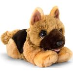 Lashuma Keel Toys Plüschtier Hund Schäferhund, Kuscheltier Hündchen Liegend 32 cm, Stoffhund Beige