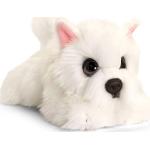 Lashuma Keel Toys Plüschtier Hund Westie, Kuscheltier Weiß, Stofftier Hündchen liegend 32 cm