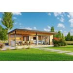 Pastellgrüne Moderne Lasita Maja Design-Gartenhäuser imprägniert 70mm aus Massivholz mit Flachdach Ständerbauweise 