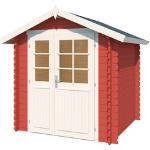 Reduzierte Rote Skandinavische Lasita Maja Morava Gartenhaus-Türen aus Fichte abschließbar 