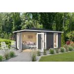 Dunkelgraue Moderne Design-Gartenhäuser 40mm aus Massivholz 