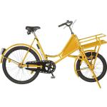 Gelbe Fahrräder mit Beleuchtung 