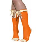 Orange Karneval-Strümpfe & Fasching-Socken aus Latex Größe XL 