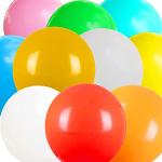Cremefarbene Runde Luftballons aus Silber 10-teilig zum Karneval / Fasching 