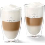 Reduzierte TCHIBO Runde Latte Macchiato Gläser mit Kaffee-Motiv aus Glas 