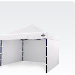 Laube 3x3m - mit 3 Wänden - Weiß