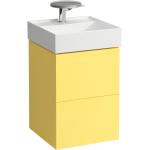 Senfgelbe Laufen Waschbeckenunterschränke & Badunterschränke aus MDF mit Schublade Breite 0-50cm, Höhe 0-50cm, Tiefe 0-50cm 