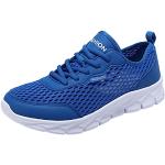 Blaue Trailrunning Schuhe mit Klettverschluss rutschfest für Herren Größe 43 
