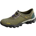 Grüne Trailrunning Schuhe aus Leder rutschfest für Damen Größe 43 für den für den Sommer 