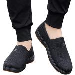 Schwarze Trailrunning Schuhe mit Klettverschluss aus Leder atmungsaktiv für Herren für den für den Sommer 