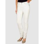 Weiße Unifarbene Laura Kent Röhrenhosen mit Reißverschluss aus Baumwolle für Damen Größe L 
