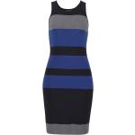 Laura Scott Damen Feinstrickkleid, schwarz-blau, Größe:36