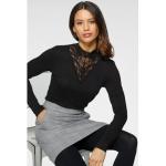 Schwarze Elegante Langärmelige Laura Scott Jerseyshirts aus Jersey für Damen Größe XS 