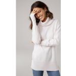 Reduzierte Offwhitefarbene Laura Scott Rollkragen Kaschmir-Pullover aus Wolle für Damen Größe XS 