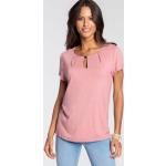 Rosa Unifarbene Laura Scott T-Shirts für Damen Größe XS 