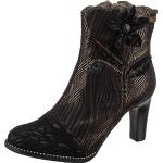 Schwarze Laura Vita Ankle Boots & Klassische Stiefeletten aus Textil für Damen Größe 42 