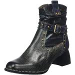 Schwarze Laura Vita Ankle Boots & Klassische Stiefeletten aus Textil für Damen Größe 37 