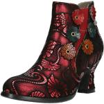 Rote Blumenmuster Laura Vita Ankle Boots & Klassische Stiefeletten aus Leder Größe 42 