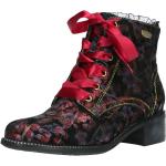 Rote Blumenmuster Laura Vita Ankle Boots & Klassische Stiefeletten aus Leder Größe 35 