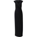 Schwarze Ärmellose Maxi V-Ausschnitt Lange Abendkleider aus Polyester für Damen Größe S 