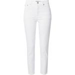 Weiße Bestickte Jeans mit Stickerei mit Reißverschluss aus Denim für Damen 