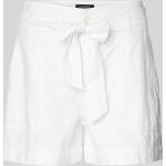 Weiße Ralph Lauren Lauren by Ralph Lauren Kurze Hosen mit Reißverschluss aus Leinen für Damen Größe M 