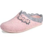 Rosa Damenpantoffeln & Damenschlappen aus Filz mit herausnehmbarem Fußbett Größe 40 