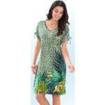 Grüne Kurzärmelige Strandkleider für Damen Größe XXL für den für den Sommer 