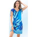 Royalblaue Oeko-Tex Strandkleider aus Polyester für Damen Größe XXL 