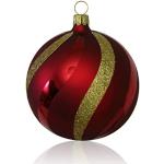 Dunkelrote Lauschaer Glaskunst Christbaumkugeln & Weihnachtsbaumkugeln matt aus Glas mundgeblasen 4-teilig 