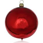 Rote Lauschaer Glaskunst Christbaumkugeln & Weihnachtsbaumkugeln aus Glas mundgeblasen 4-teilig 