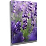 Lavendelfarbene Leinwandbilder mit Lavendel-Motiv aus Acrylglas 60x90 1-teilig 