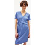 Himmelblaue Unifarbene Kurzärmelige Armedangels Vegane Bio Nachhaltige Damenkleider Größe XS für den für den Sommer 