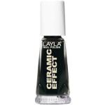 Layla Cosmetics 1243R23-031 Ceramic Effect Nagellack - pure black, 1er pack (1 x 0.01 l)