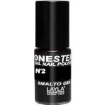 Layla Cosmetics One Step Gel Nagellack, 100% black, 1er pack (1 x 0.005 L)