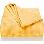 Gelbe Kuscheldecken & Wohndecken aus Frottee maschinenwaschbar 240x220 