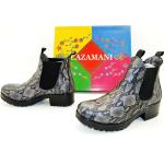 Lazamani Damen Winter Stiefel Biker Ankle Boots Stiefeletten Gr.39 Leder Grau