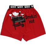 Lazy One Lustige Tierboxer, humorvolle Unterwäsche, lustige Boxershorts, Gag-Geschenke für Männer, Red Smokin' Hot Boxershorts, X-Large
