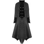 Schwarze Grease Stehkragen Wikinger-Kostüme aus Polyester für Damen Größe M 