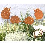 Reduzierte Braune 30 cm Tierfiguren für den Garten aus Edelrost 4-teilig 