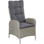 Graue Moderne Polyrattan Sessel aus Polyrattan mit verstellbarer Rückenlehne Breite 100-150cm, Höhe 100-150cm, Tiefe 50-100cm 
