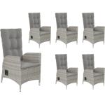 Schwarze Moderne Polyrattan Gartenstühle aus Polyrattan Outdoor Breite 100-150cm 6-teilig 