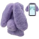 Violette Samsung Galaxy S8 Cases Art: Bumper Cases mit Hasenmotiv mit Bildern mit Knopf aus Kunstfell stoßfest 