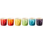Le Creuset 6er-Set Espressotassen Regenbogen Rainbow