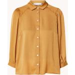 Orange Unifarbene Tunika-Blusen für Damen Größe M 