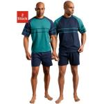 Shorty LE JOGGER bunt (grün, marine) Herren Homewear-Sets Pyjamas